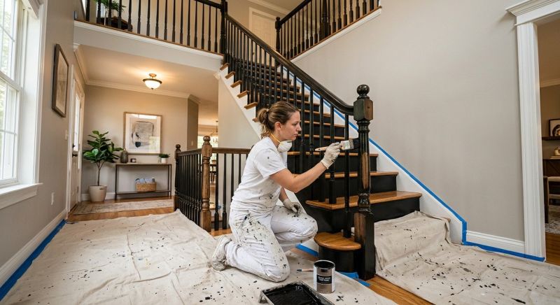 Banister Painting in Kansas City, KS