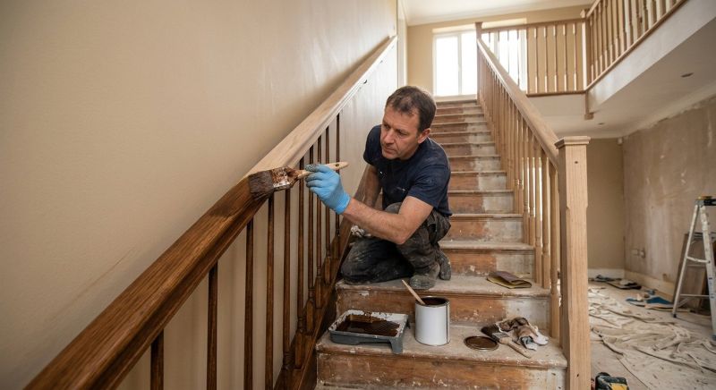 Wood Mantel Staining in Waco, TX