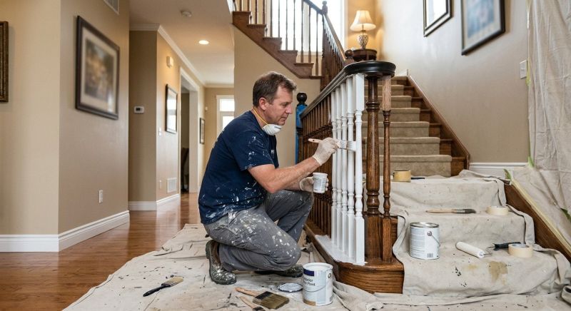 Basement Stairs Painting in Wilmington, NC