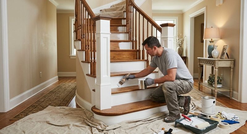 Basement Stairs Painting in Waco, TX