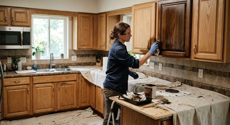 Built In Cabinetry Staining in Kokomo, IN