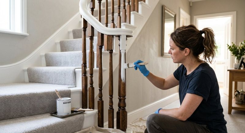 Interior Railing Painting in Waco, TX