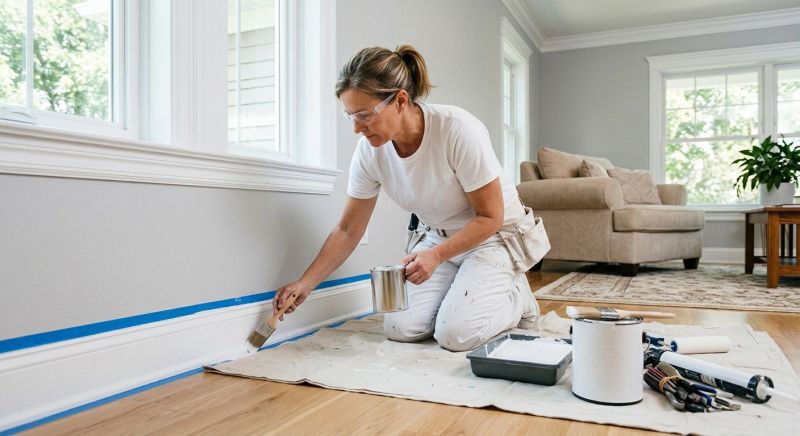 Living Room Painting in Wilmington, NC