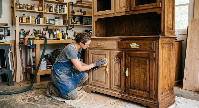 Oak Cabinet Refinishing in Bloomington, IN