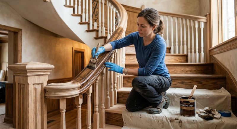 Railing Staining in Waco, TX