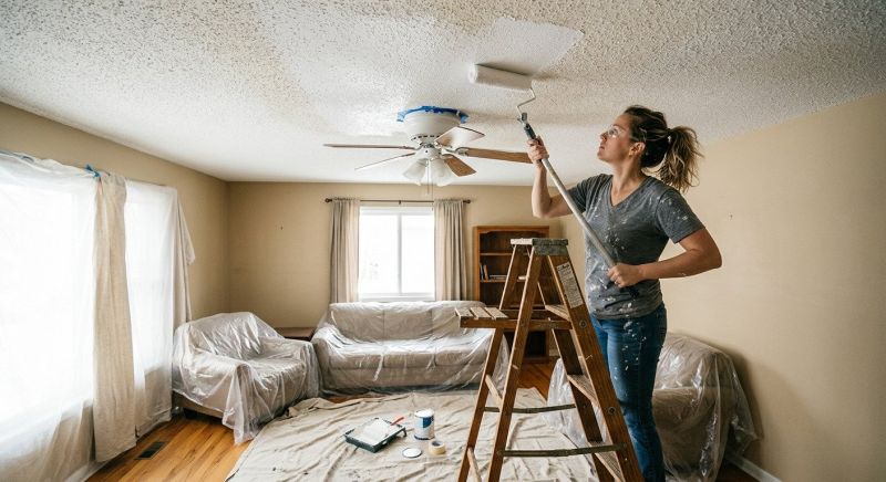 Stucco Ceiling Painting in Waco, TX