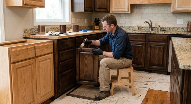 Wood Cabinet Staining in Cincinnati, OH